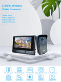 7 Inch Wireless Video Intercom in Private House Punch-Free Interphone Doorbell Video Entry Phone Intercoms for the Apartment