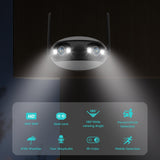 4K 8MP Dual lens Wifi IP Camera Outdoor 180° Ultra Wide View Angle Panoramic Human Detect CCTV Camera Video Surveillance