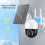 3MP Solar Outdoor WIFI Camera Smart Home Recharge battery PIR Motion Detection Security Camera Video Surveillance Monitor ICSEE
