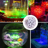 10leds RGB Led Submersible Light Underwater Night Lamp Battery Operated Garden Swimming Pool Light for Wedding Party Vase Bowl