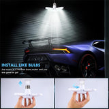 E27 LED Bulb Fan Blade Timing Lamp 220V 110V 60W Foldable Led Light Bulb Lampada For Home Ceiling Light With Remote Controller