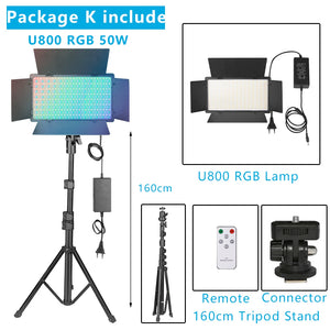 RGB Photo Light LED Photo Studio Light Camera Phone Video Recroding RGB Panel Lamp LED Vdieo Light for YOUTUBE Tiktok LIVE