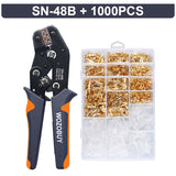 WOZOBUY SN-48B Pin Crimping Tools 2.8/4.8/6.3mm 22-13AWG Crimper 0.5-2.5 mm² for Car Terminals Sets Wire Electrical Hand Tools