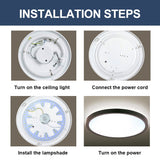 Led Ceiling Light Replacement Led Module 220v Led Panel Light Board Dimmable With Remote Control 12W 18W 24W For Ceiling Lamps