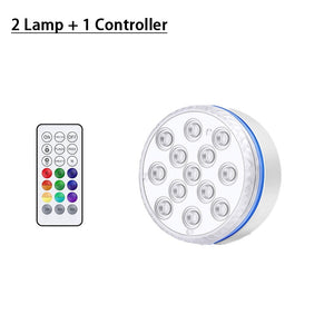 Pool Light Underwater Swimming Pool Lighting 13LEDs Updated Submersible Light IP68 Outdoor Spotlight for Aquarium Fish Tank Pond