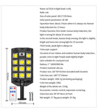 15000LM Solar Street Light Motion Sensor LED Solar Flood Lights Dusk to Dawn Outdoor IP66 Waterproof LED Security Lamp For Yard