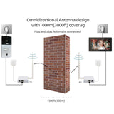 Jeatone Wireless Video Intercom For Home 7&quot; Touch Screen Intercom In Private House Monitor 720P Doorbell Camera With Fingerprint