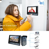 7 Inch 2.4Ghz Wireless Video Intercom Punch-Free Motion Detection Long Standby Visual Doorbell Security System for Home