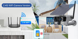 4K 8MP 180 Ultra Wide View Angle 4G Solar Security Camera Outdoor WIFI 4X Zoom Dual Lens PIR Human Detection CCTV Camera