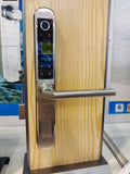 Double sides Euro 85mm mortise Waterproof Fingerprint tuya wifi card Pincode Smart digtial Door Lock for Aluminum/Sliding Door