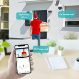 3MP Solar Outdoor WIFI Camera Smart Home Recharge battery PIR Motion Detection Security Camera Video Surveillance Monitor ICSEE