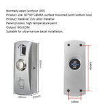 Door Exit Release Button Zinc Alloy Panel GATE Push Switch For Door Access Control System to open door
