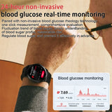 ECG+PPG Painless Non invasive Blood Glucose Smart Watch Men sangao Laser Treatment Blood Pressure Health Sports Smartwatch Men