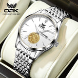 Original Quartz Men Watch Waterproof Luminous Dual Calendar Stainless Steel Wristwatch Luxury Watches