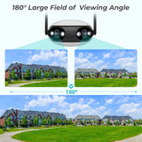 4K 8MP Dual lens Wifi IP Camera Outdoor 180° Ultra Wide View Angle Panoramic Human Detect CCTV Camera Video Surveillance