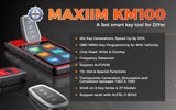 Autel MaxiIM KM100 Key Fob Programmer Immobilizer Tool Key Creation IMMO Learning Chip Read/Write Cloning Frequency Detection