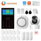 Smart Home Alarm System Wireless Home Alarm Support Alexa &amp; Google Home With Temperature Humidity Display Security Alarms