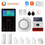 Smart Home Alarm System Wireless Home Alarm Support Alexa &amp; Google Home With Temperature Humidity Display Security Alarms
