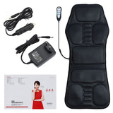 Vibrating Heating Back Waist Massager for Car Chair Office Lumbar Neck Pain Relief Vibration Cushion Shoulder Back Massage Mat