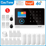 Gautone 4G Wifi Alarm System Tuya Smart 433MHz Wireless Security Home Alarm Smart Life app Control PG103