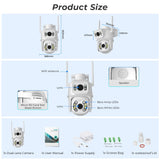 8MP 4K PTZ IP Camera Dual-Lens Human Detect CCTV Security Camera Night Vision Outdoor Wifi Surveillance Camera ICsee