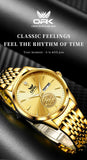 Original Quartz Men Watch Waterproof Luminous Dual Calendar Stainless Steel Wristwatch Luxury Watches