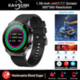 2023 New Blood Glucose Clock Sapphire Glass AMOLED Smart Watch Men ECG Blood Pressure Monitoring Laser Therapy Health Smartwatch