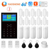 4G Wireless Burglar Alarm System PG109 Smart Home Security System Support Alexa&amp;Google Home Door Windows Motion Sensor Alarm