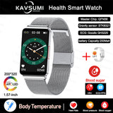 2023New Non-invasive Blood Glucose ECG Smart Watch Heart Rate 24-hour Automatic Health Monitoring Fitness Bracelet For Men Women