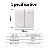 Tuya Smart ZigBee 4 Gang Wireless Scene Switch 12 Scene Push Button Controller Smart Home Battery Powered for Smart Life Device