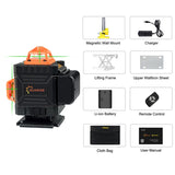 GROSAM 360 Laser level 16Lines 4D Self-leveling Nivel Laser Cross Horizontal Vertical Green Beam For Construction Tools