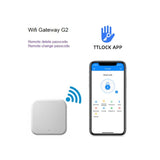 Double sides Euro 85mm mortise Waterproof Fingerprint tuya wifi card Pincode Smart digtial Door Lock for Aluminum/Sliding Door