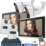 2MP 1080P 10-Inch IP Video Intercom Touch Screen Big Tuya Wireless Wifi POE Wired Doorbell for Villa Flat RFID Access Control
