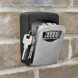Wall Mount Key Lock Box 4 Digit Password Code Security Lock No Key for Home Office Key Safe Secret Storage Box Organizer