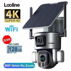4K 8MP Solar Camera Dual Lens 10X/4X Zoom 4G /WIFI Ai Security Outdoor Camera Humanoid Tracking Color Night Vision PTZ Cam