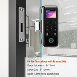 Fingerprint Door Lock For Glass Wooden Metal Door No Limited Smart Home WeChat APP Control Sliding Door Smart Keypad Gate Opener