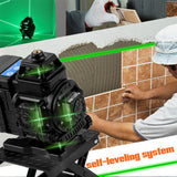 4D/3D 16/12 Lines Laser Level 360 Self-leveling Function Leveling Tool Omnidirectional Ground Wall Sticker Home Improvement Tool