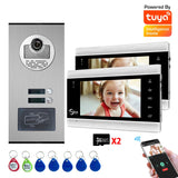 Tuya Smart Home Video Intercoms Wifi Video Door Entry Doorbell with 2/3/4/6/8 Call Panel Buttons Ring Intercom in Private House
