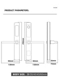 Double sides Euro 85mm mortise Waterproof Fingerprint tuya wifi card Pincode Smart digtial Door Lock for Aluminum/Sliding Door