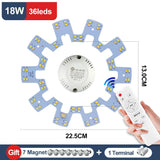Led Ceiling Light Replacement Led Module 220v Led Panel Light Board Dimmable With Remote Control 12W 18W 24W For Ceiling Lamps