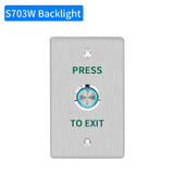 Waterproof Door Push Exit Button Gate Release Switch Opener COM NC NO LED Backlight For Door Access Control System Entry Outdoor