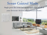 Tuya Smart ZigBee 4 Gang Wireless Scene Switch 12 Scene Push Button Controller Smart Home Battery Powered for Smart Life Device