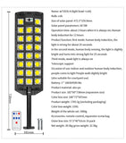 15000LM Solar Street Light Motion Sensor LED Solar Flood Lights Dusk to Dawn Outdoor IP66 Waterproof LED Security Lamp For Yard