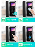 Fingerprint Door Lock For Glass Wooden Metal Door No Limited Smart Home WeChat APP Control Sliding Door Smart Keypad Gate Opener