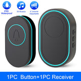 Camluxy Wireless Doorbell 39 Music LED Flash Security Alarm Outdoor IP65 Waterproof Smart Home Intelligent Door Bell Chime Kit