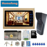 Homefong Home Intercom System Video Door Phone 7 Inch  Doorbell Camera with Unlock IR Cut Leds Day Night Waterproof