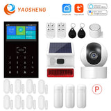 Smart Home Alarm System Wireless Home Alarm Support Alexa &amp; Google Home With Temperature Humidity Display Security Alarms