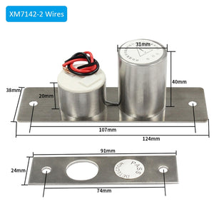 DC 12V Mini Electric Bolt Lock Fail Safe Stainless Steel Solenoid Electric Door Lock 5 Wires Feedback Lock Easy to Install