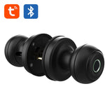 Round Knob Tuya Bluetooth Smart Lock Easy Install Cylindrical Electronic Digital Biometric Fingerprint Lock for Smart Home