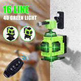 4D/3D 16/12 Lines Laser Level 360 Self-leveling Function Leveling Tool Omnidirectional Ground Wall Sticker Home Improvement Tool